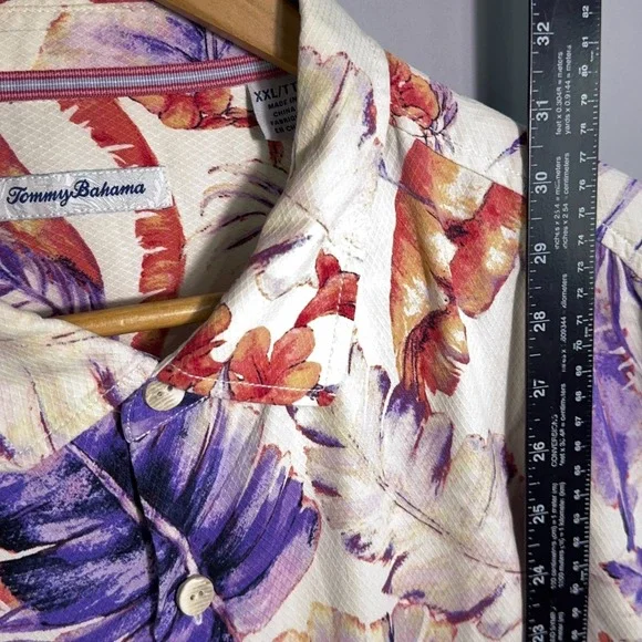 Tommy Bahama Camp Shirt Mens Size XXL Silk Tropical Floral Hawaiian Aop NWT - Picture 6 of 8